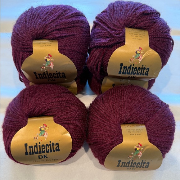 NWT Indiecita DK Luxurious 100% Baby Alpaca Yarn Lot of Six Skeins NEW - Picture 1 of 4